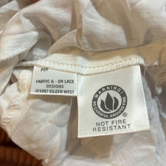 Eileen west vintage 90s coquette nightgown bow embroidered lightweight lace xs - Picture 10 of 11